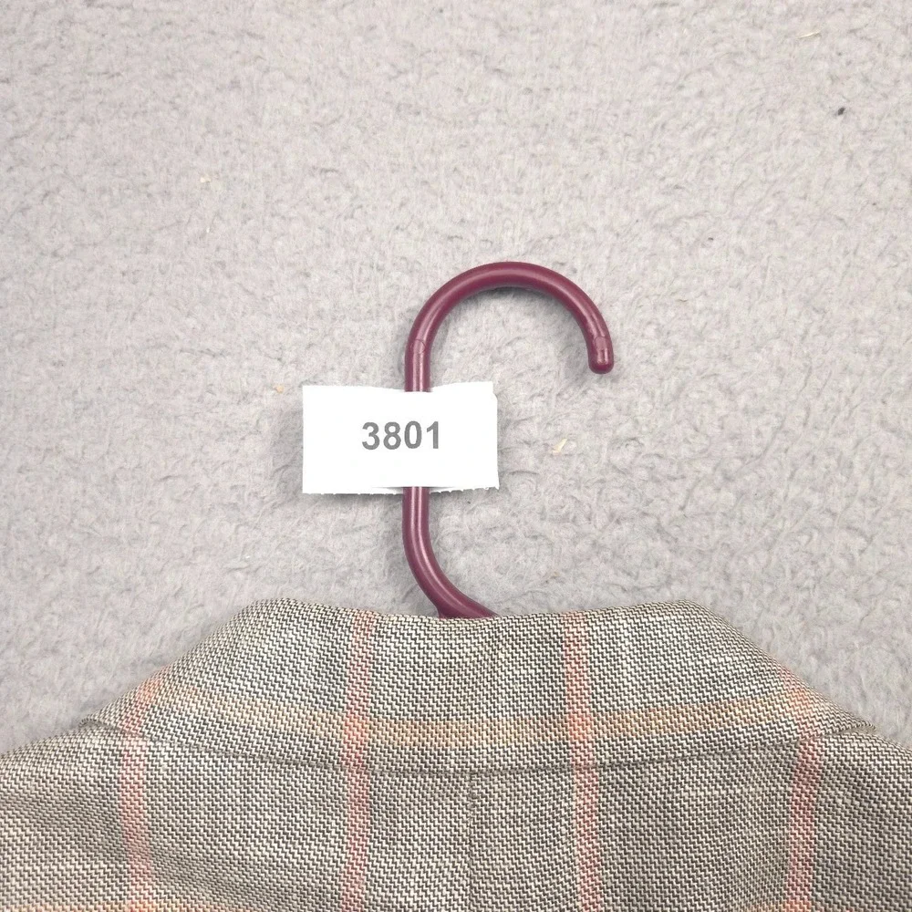 Jos A Bank Sport Coat Men 41R Wool Silk Linen Herringbone Windowpane Gray